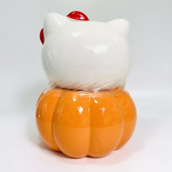 Silver Buffalo Sanrio Hello Kitty Halloween Pumpkin Ceramic Cookie Jar - Picture 3 of 5